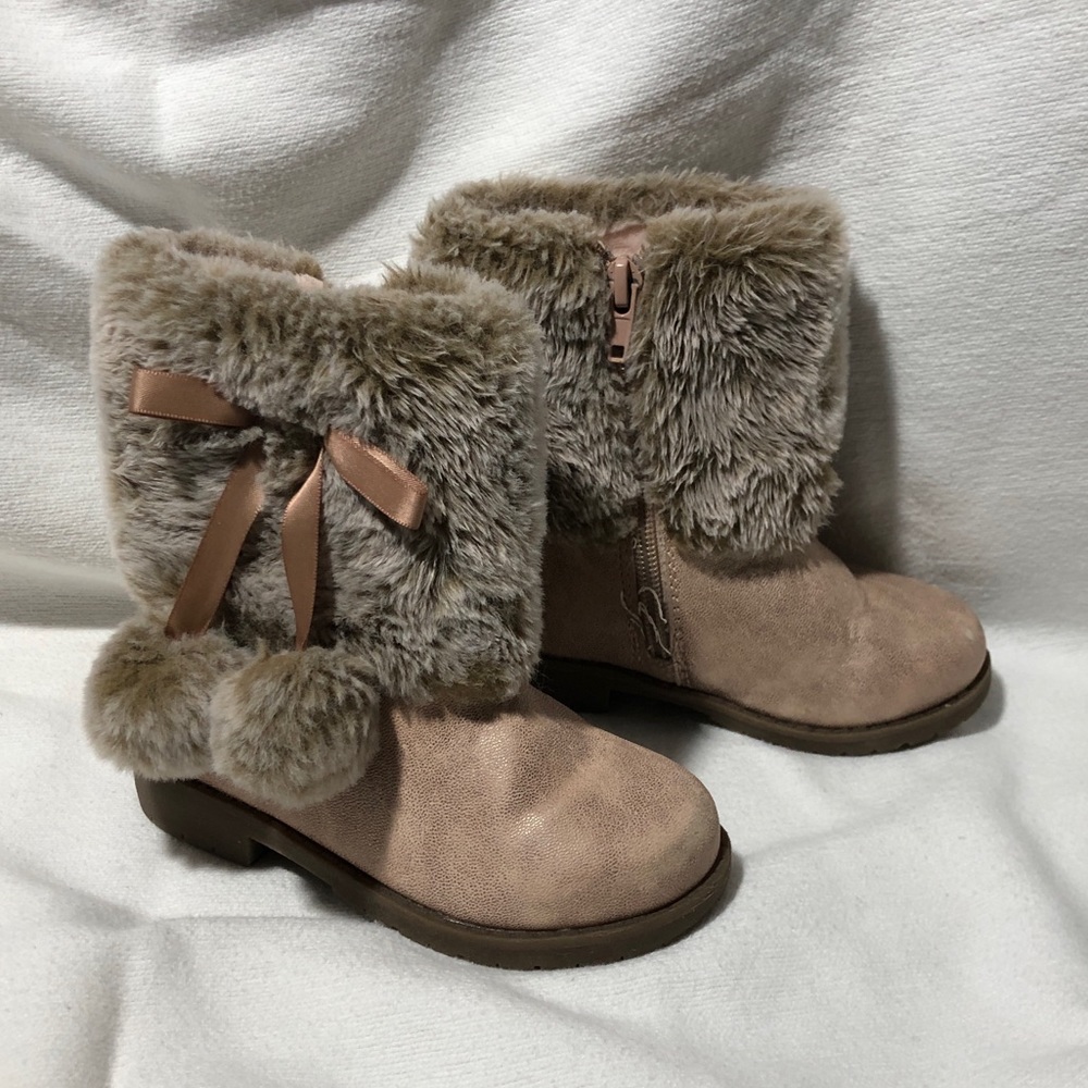 Girls Pink Boots Nicole Miller Size 7
